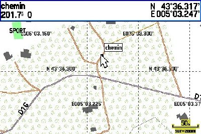 Zoom GPSTOPO  affiché par le GPSamp276