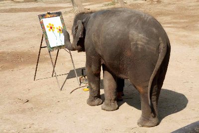 c'est pas du Van Gogh mais un éléphant avec une oreille coupée ferait moche