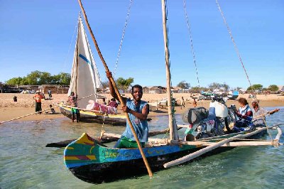 Soalara,départ pour la longue traversée de la baie de st Augustin