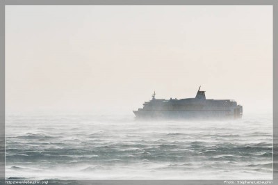 Le Méditérannée en route pour le port de Tunis par fort Mistral : par la suite creux de huit mètres.