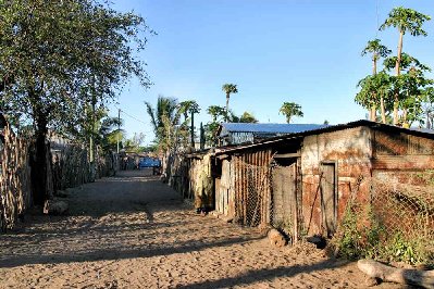 rue principale de la station balnéaire de Ramena, son sable fin, ses papayers …