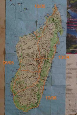 Nos quatre parcours en 350DR à Madagascar: