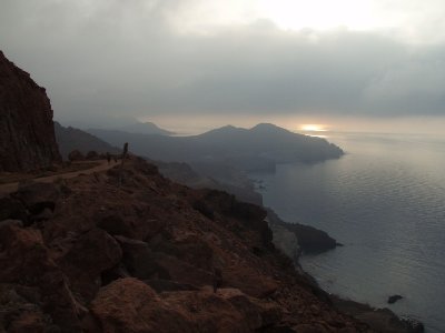 lever de soleil sur le cabo de gata